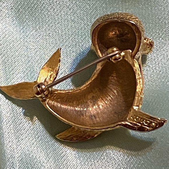 Vintage JOMAZ walrus with rhinestone brooch - Picture 5 of 7